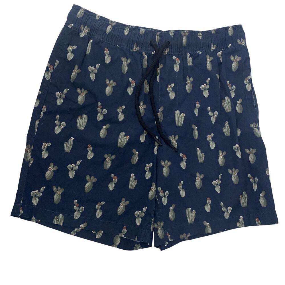 Goodthreads Swim Trunks Small cactus navy